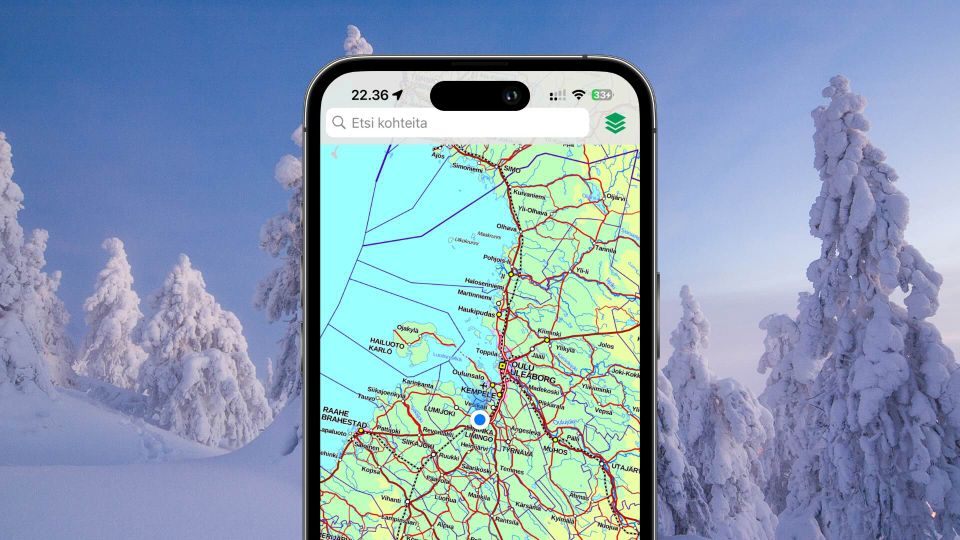 Pikaopas: Oman sijainnin tarkastelu Karttaselaimen eri laiteversioilla