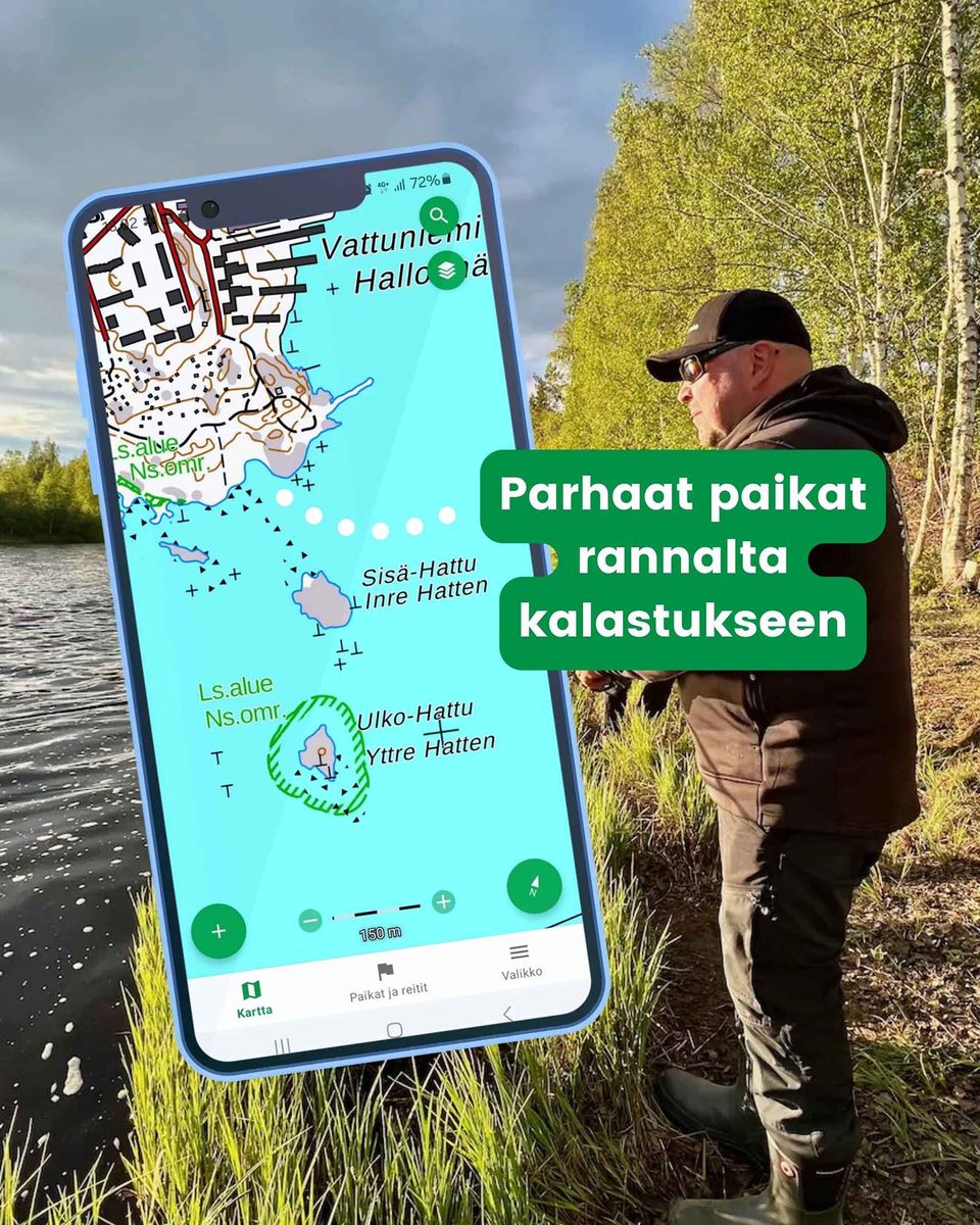 Löydä parhaat rantakalastuspaikat kartalta