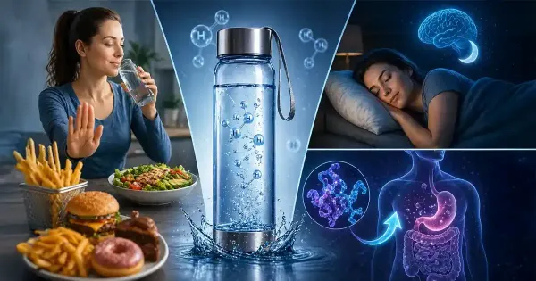 L'eau riche en hydrogène réduit les fringales, améliore le sommeil et augmente le taux de GLP-1 chez les adultes obèses.