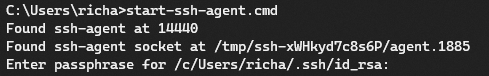 Start ssh-agent
