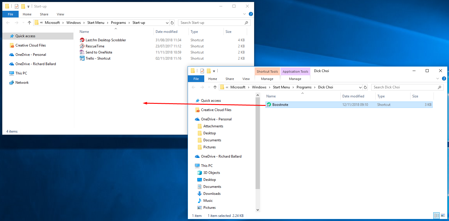 Start-up folder
