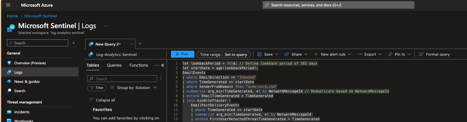 Message Post-Delivery Analysis Using Microsoft Sentinel To Improve Email Threat Detection and Response