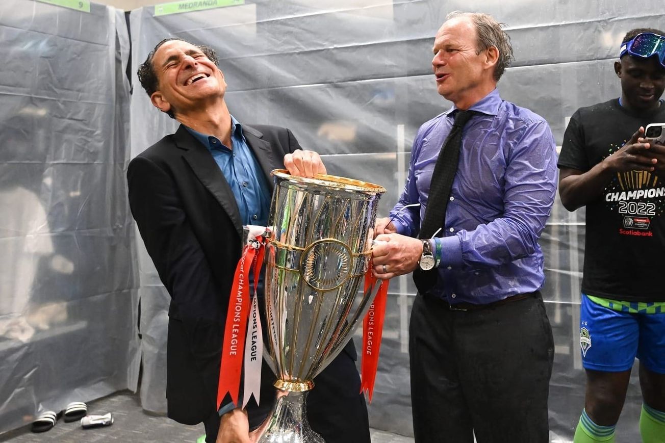 Adrian Hanauer says Brian Schmetzer’s job secure, for now