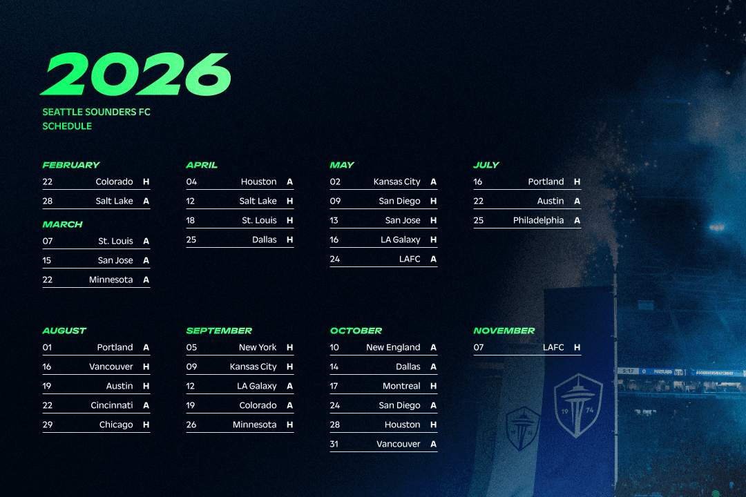 Sounders 2026 schedule: World Cup forces longest-ever road trip