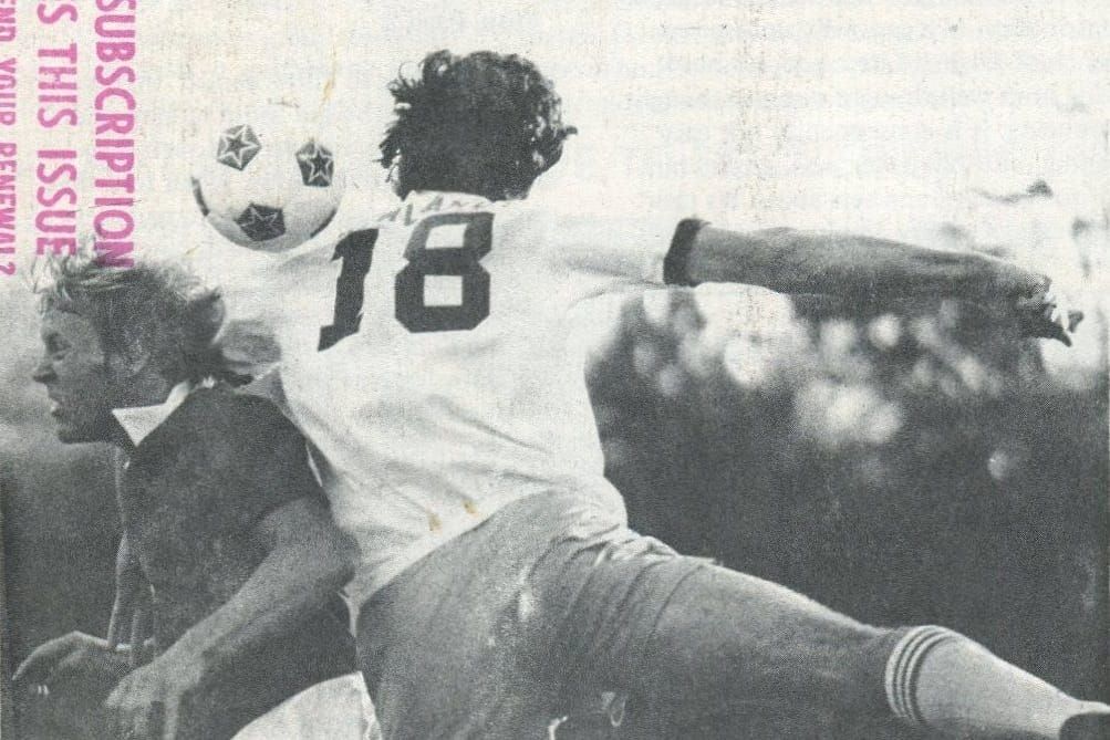 Seattle’s  John Rowlands (18) takes on Denver’s Jeff Solem (5). Photo credit: Jim Simpkins Jr via NASLJerseys.com