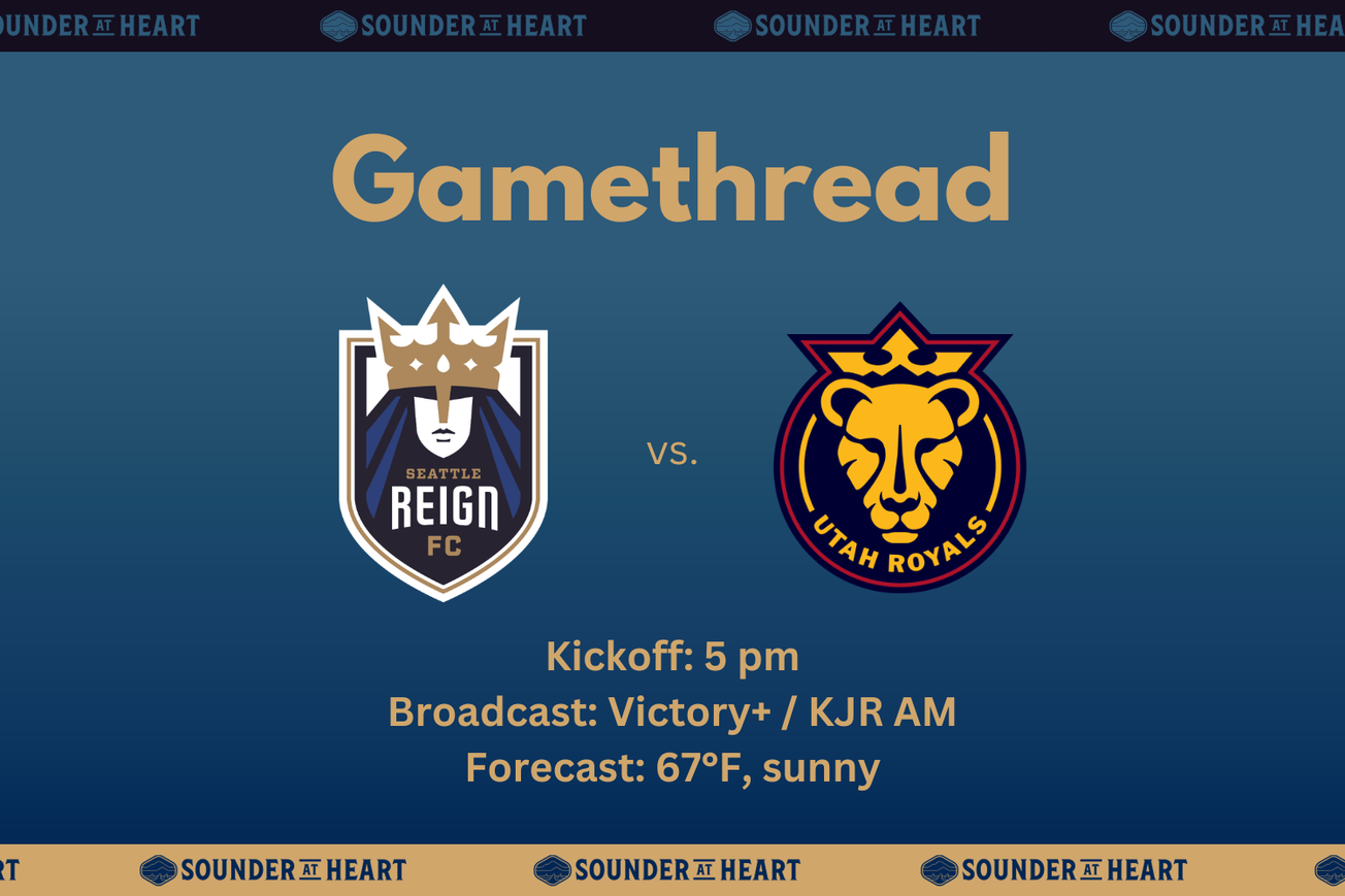 Reign vs Royals gamethread. Kickoff at 5 PM Pacific, broadcast on Victory+, and a forecast of 67 degrees and sunny.