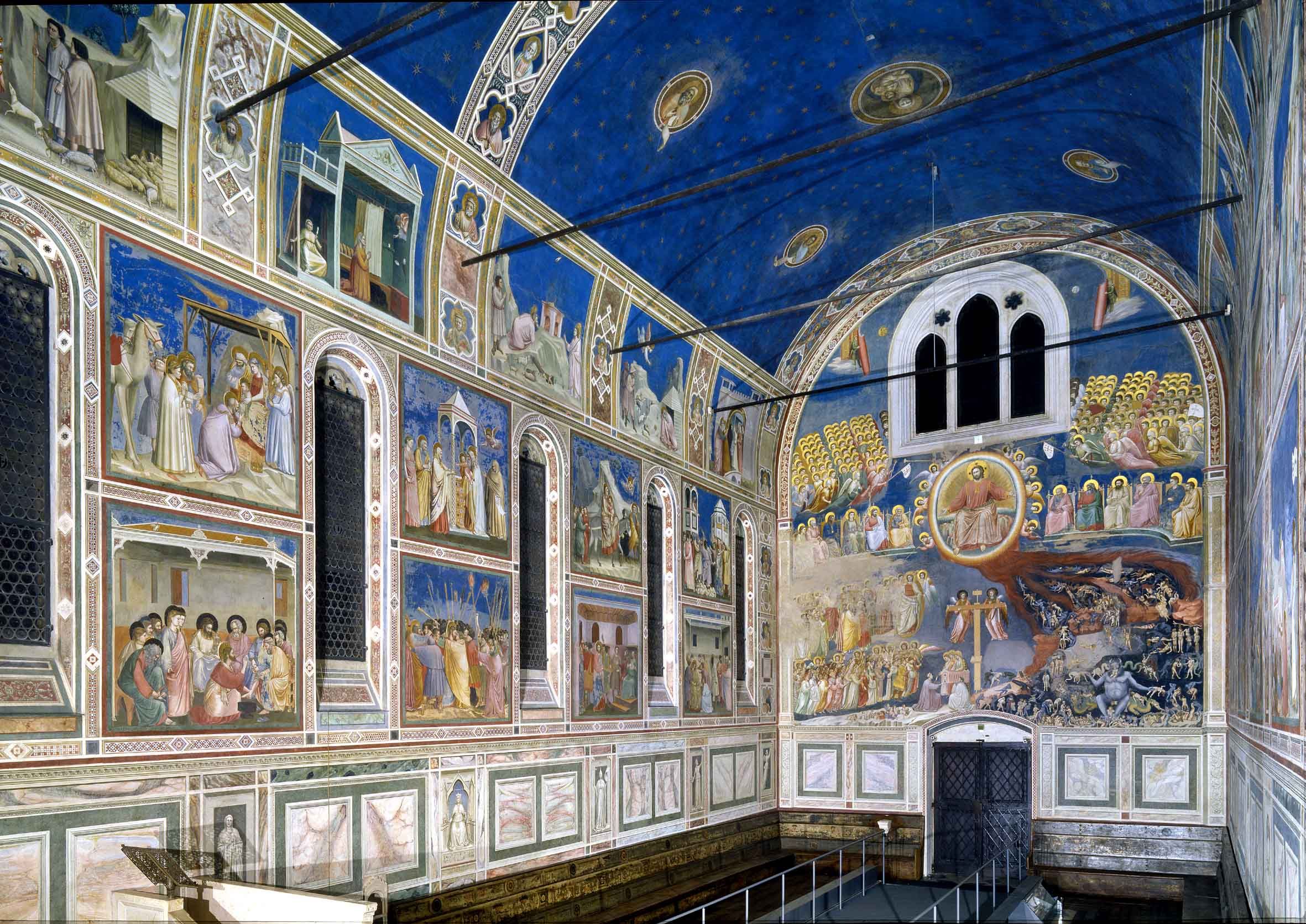 Una vista de la fresca de la Capella Scrovegni