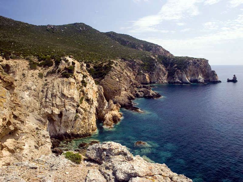 Vista sobre el parque nacional de Circeo en Italia