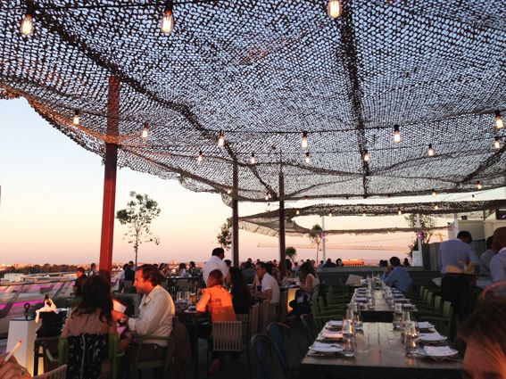 Vistas de Madrid desde la azotea del restaurante Tartan