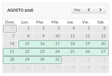 Cómo utilizar el calendario