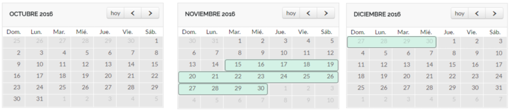 Cómo utilizar el calendario