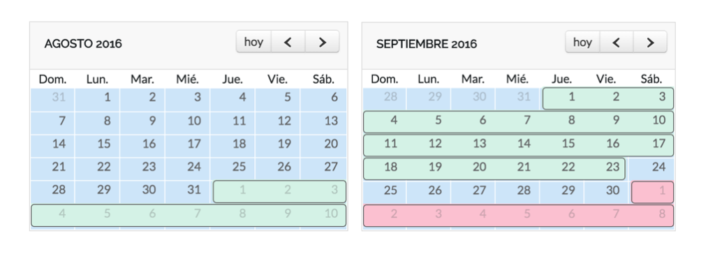 Cómo utilizar el calendario