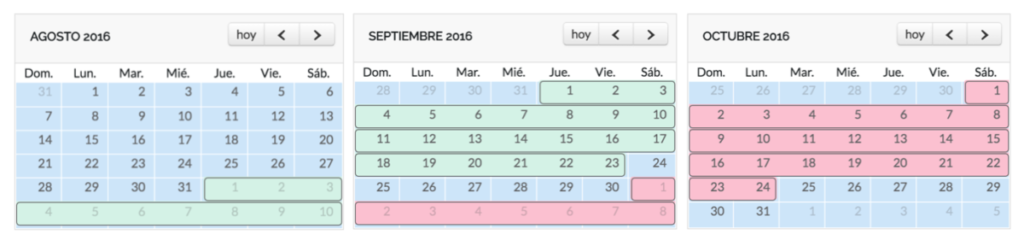 Cómo utilizar el calendario