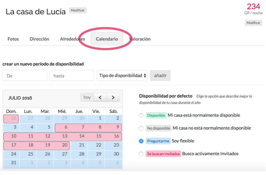 Cómo utilizar el calendario