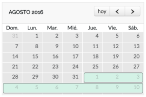 Cómo utilizar el calendario