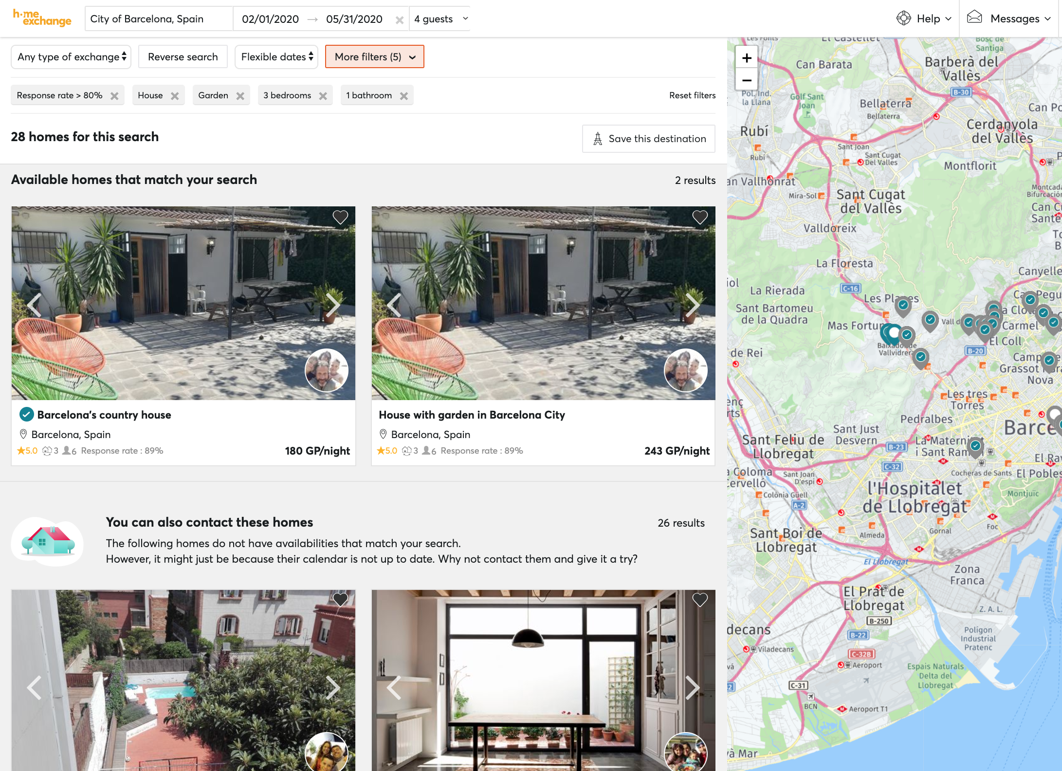 Búsqueda Complementaria HomeExchange