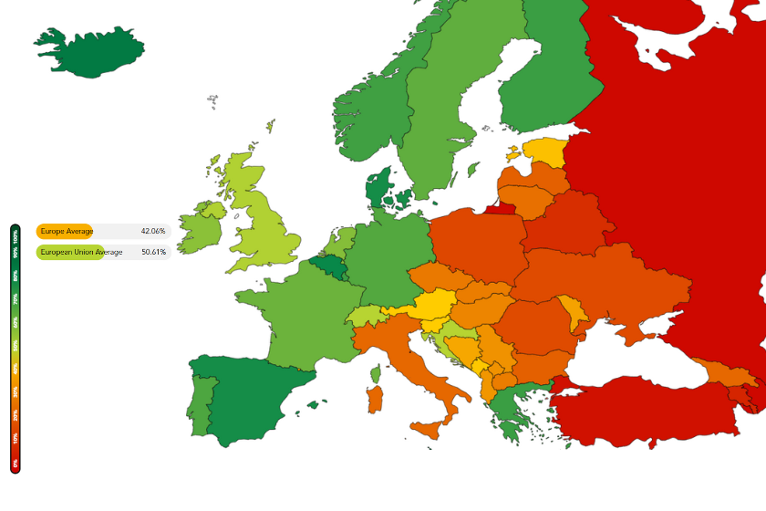 países lgbt friendly indice rainbow EUROPA