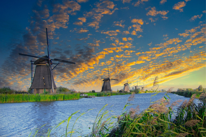 Vacaciones escolares en los Países Bajos Kinderdijk