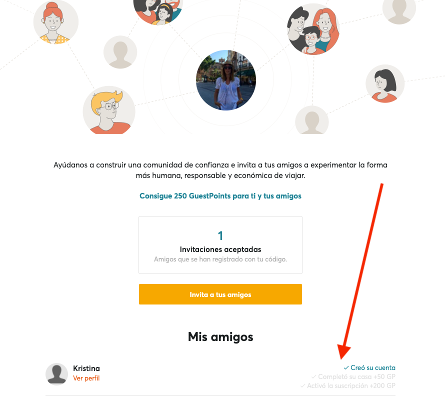 invitación amigos a HomeExchange
