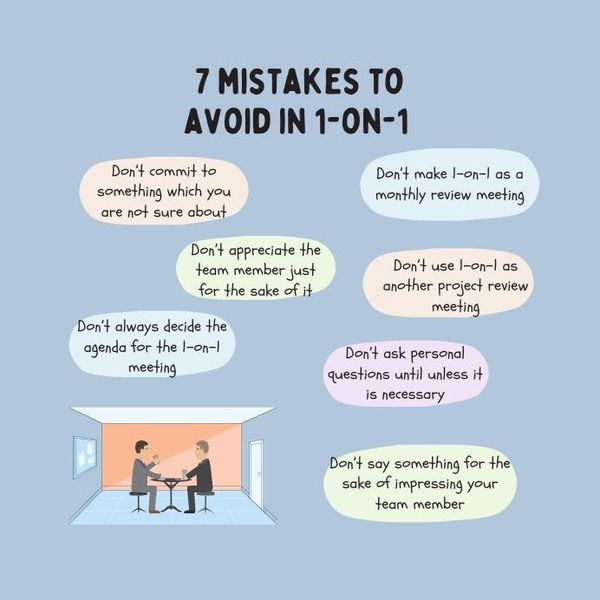 Top 7 Mistakes To Avoid in a 1-on-1 meeting