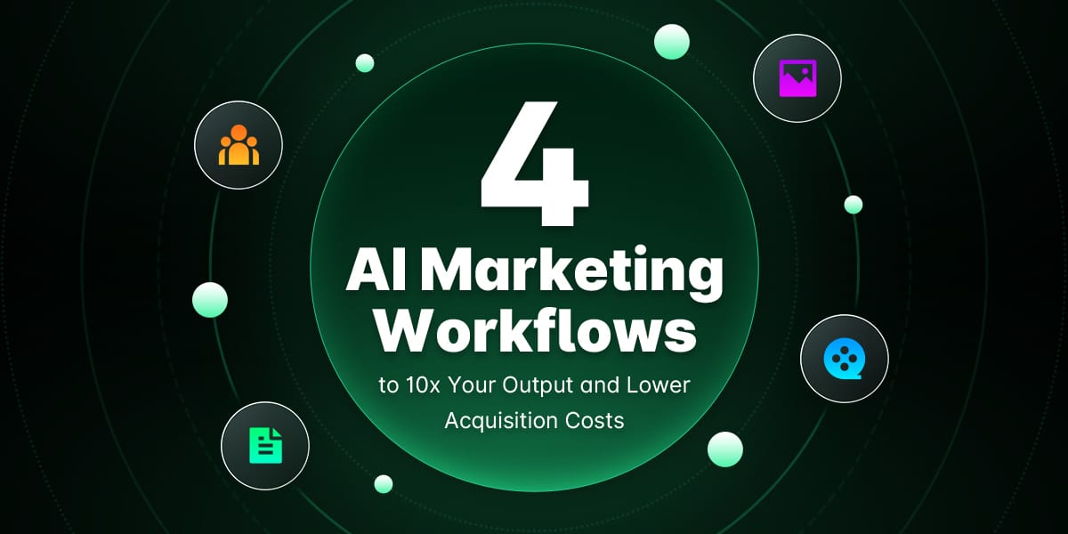 4 AI Marketing Workflows to 10x Your Output and Lower Acquisition Costs