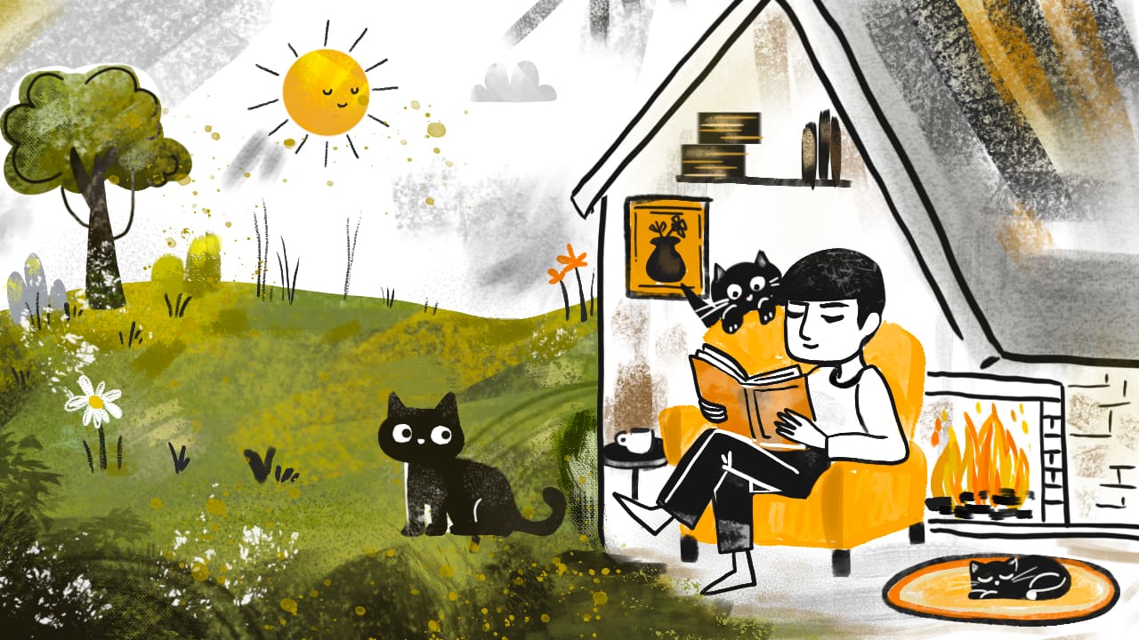 touch grass read books