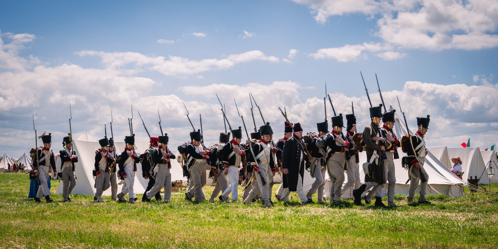 The French Napoleonic army heading to the battlefield - Chappers Photography
