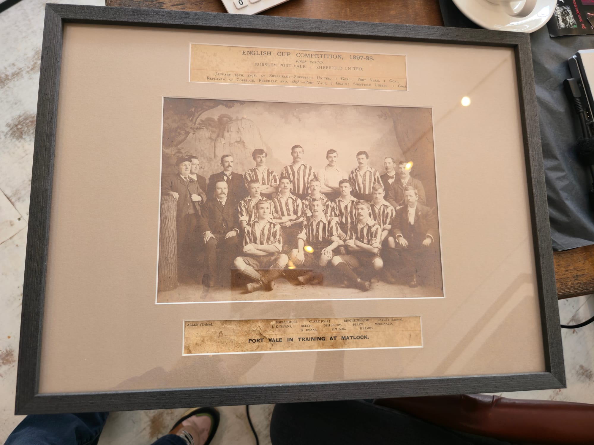 Rare 1898 Port Vale Photograph Donated to Club Archive by Barewall Art Gallery