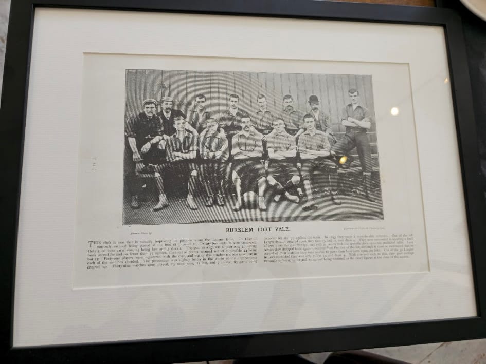 Rare 1898 Port Vale Photograph Donated to Club Archive by Barewall Art Gallery