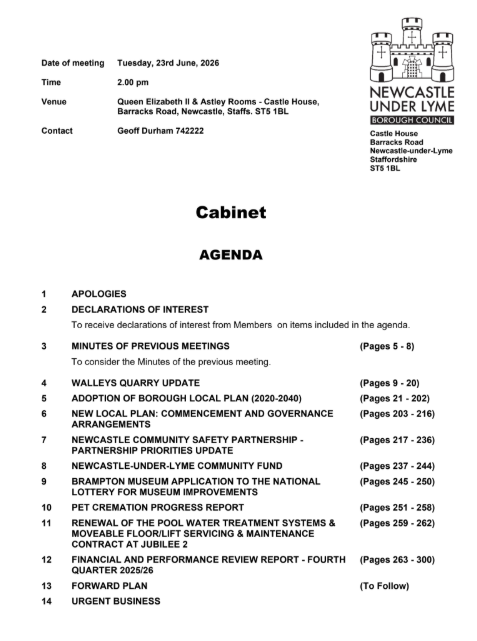 Cabinet Approves Community Fund and Local Plan Debate Continues
