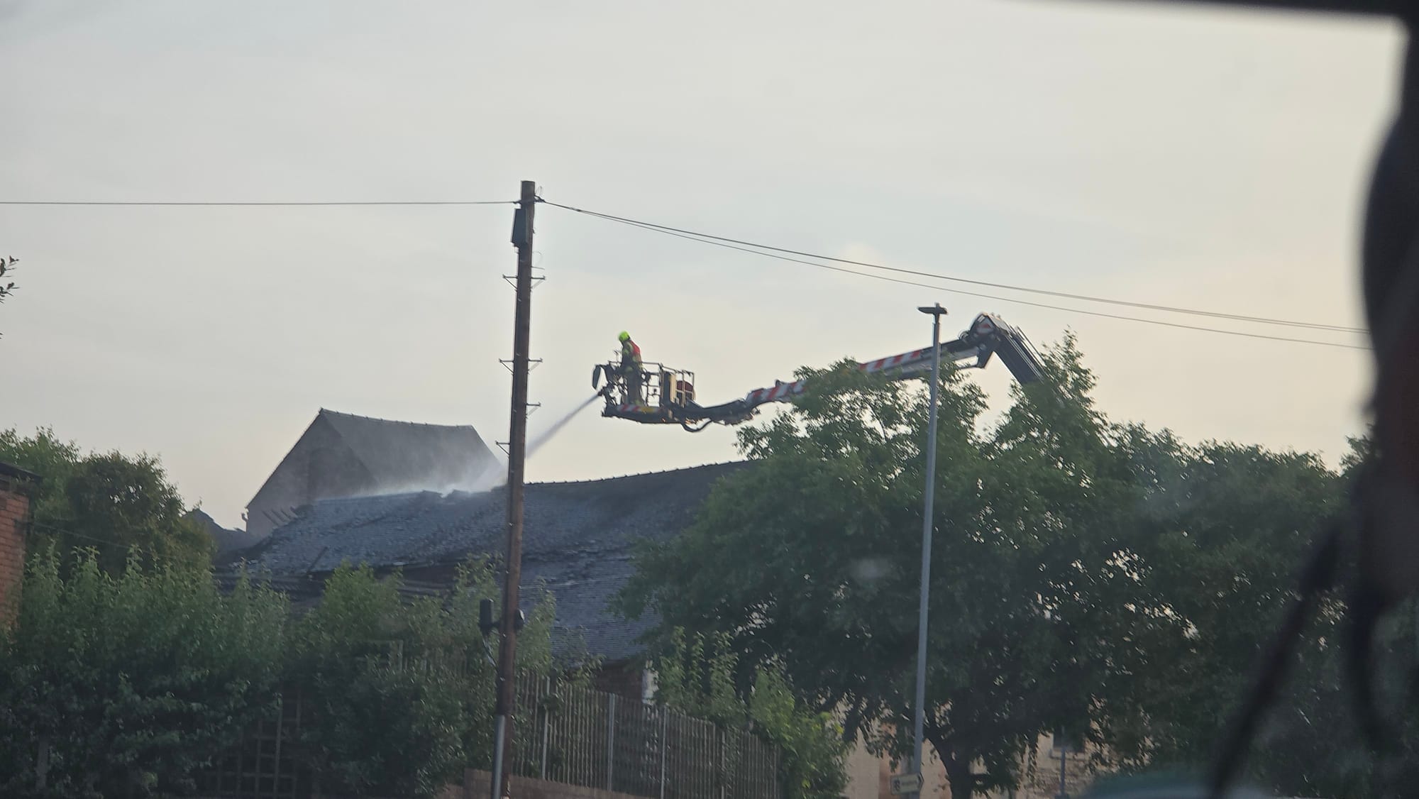 Fire crews tackle derelict building blaze in Hanley