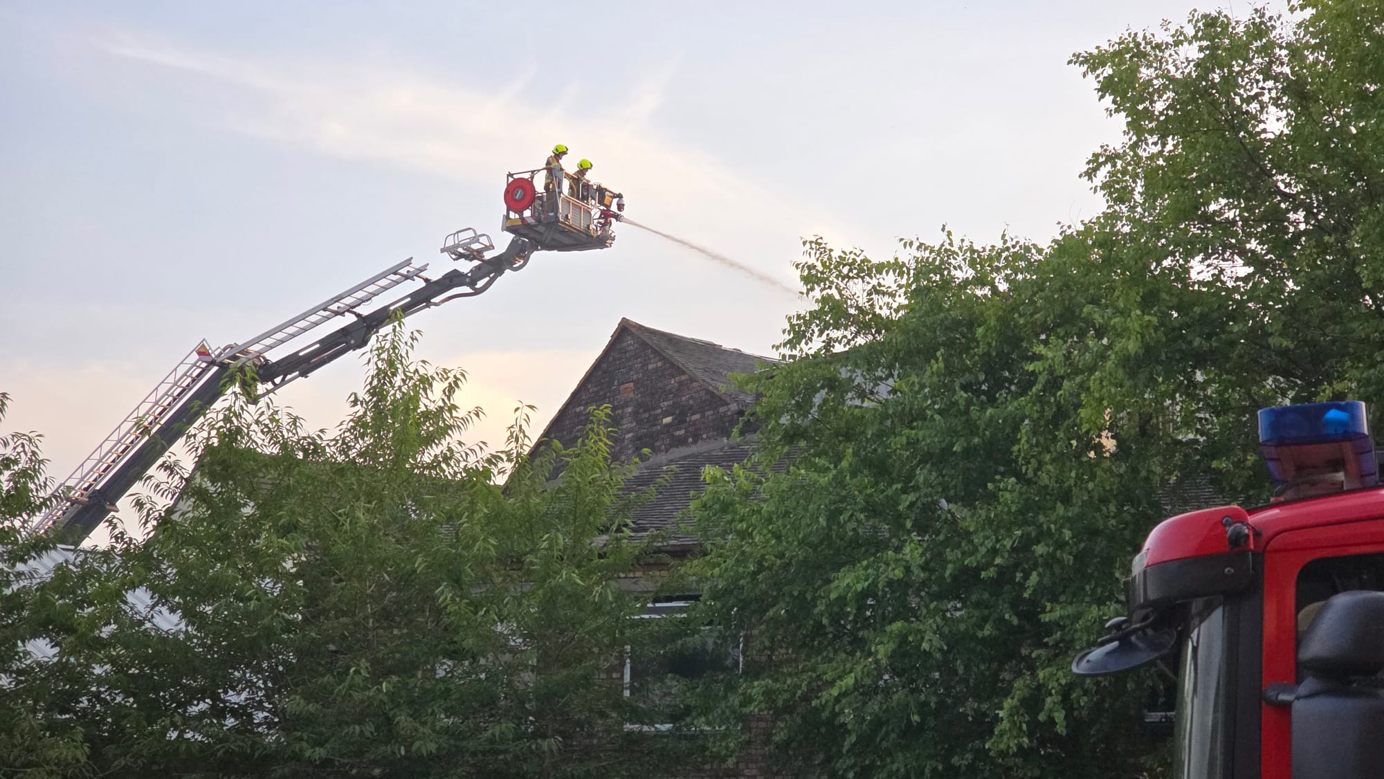 Fire crews tackle derelict building blaze in Hanley