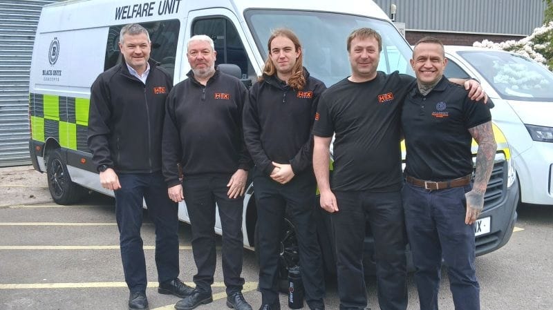 Stef with members of The HEX Group