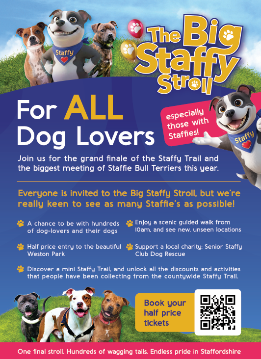 Big Staffy Stroll invites dog lovers to Weston Park for a celebration of Staffordshire pride