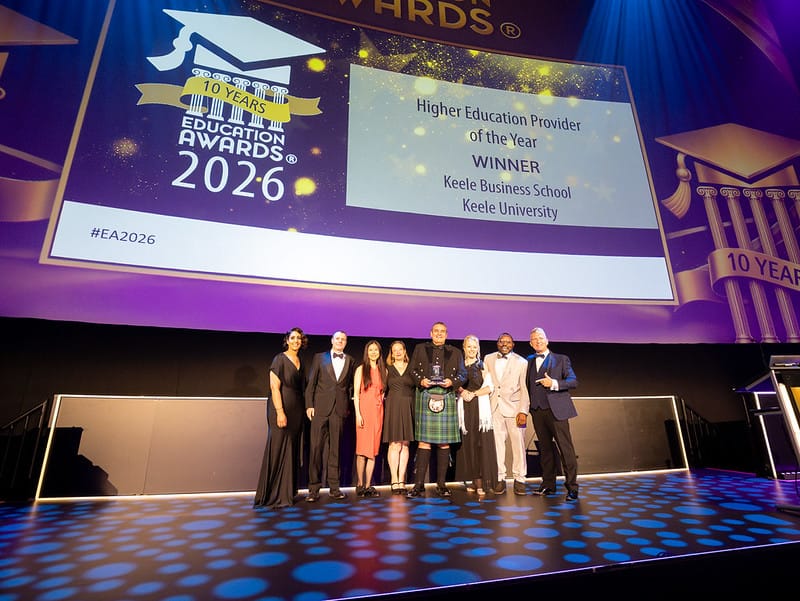 Keele Business School wins top honour at Midlands Education Awards 2026