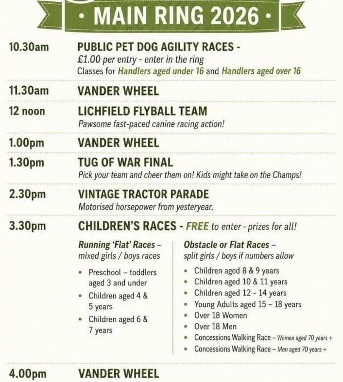 Eccleshall Show returns tomorrow for a great family day out in Staffordshire