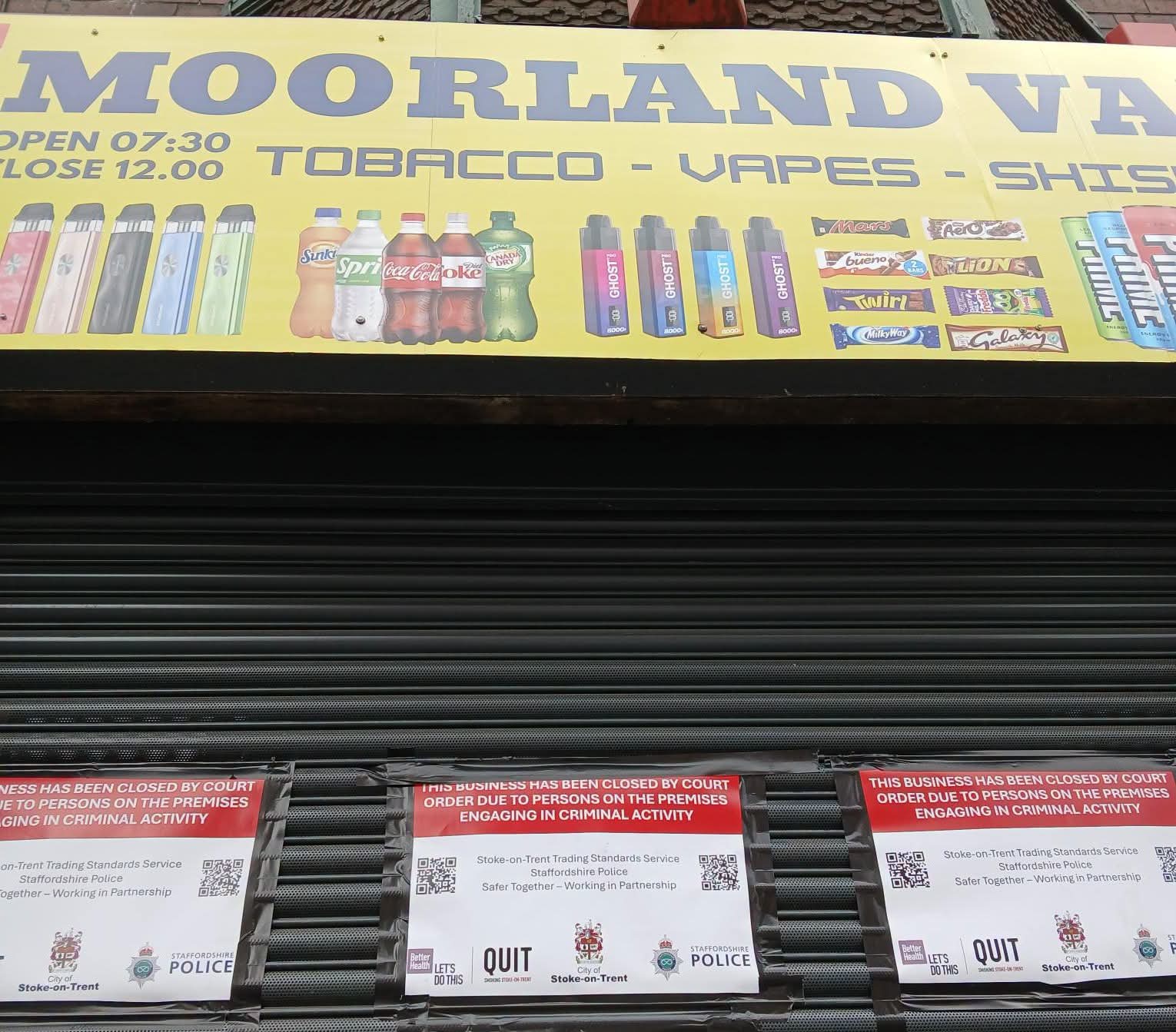 Two Stoke-on-Trent premises closed after £24,000 illegal products seizure