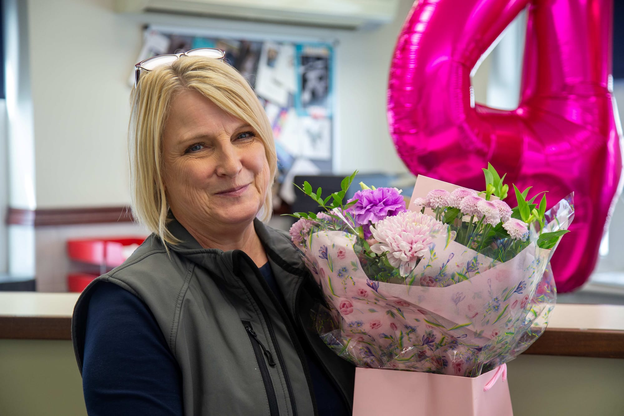 Penkridge head receptionist Jenny Hodgkins celebrates 40 years at EC Straiton Vets
