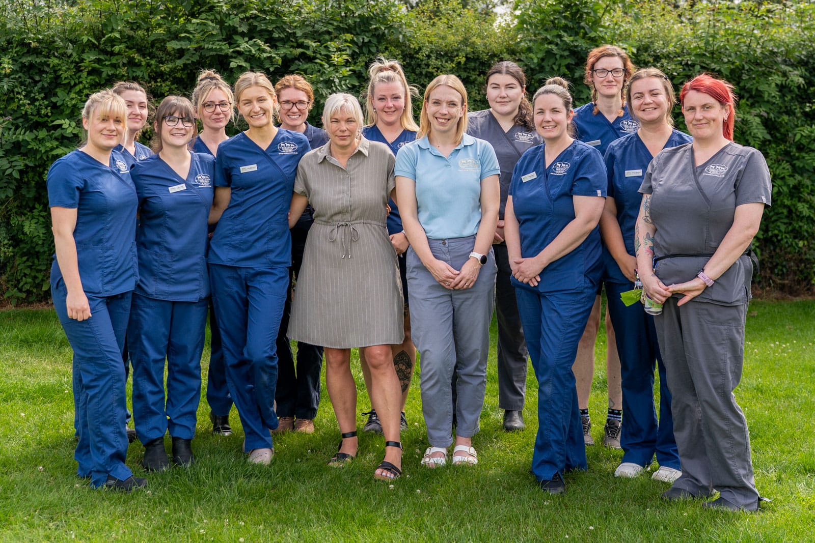 Nicky Sheldon (front row, fourth from left) with some of her EC Straiton colleagues.