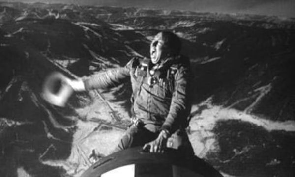 The famous bomb-riding image from "Dr Strangelove, or, How I Learned To Stop Worrying And Love The Bomb."
