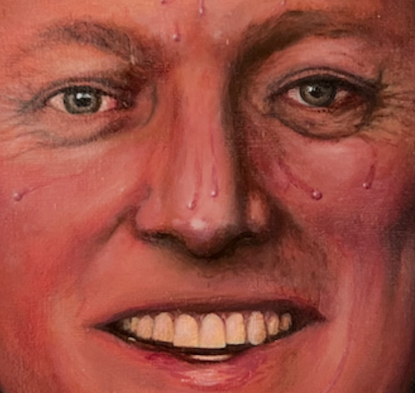 a photorealistic portrait of christopher luxon, embiggened