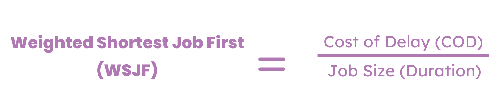 Formula for Weighted Shortest Job First