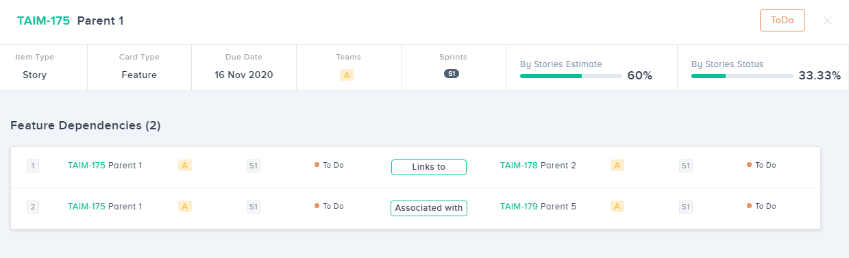 Feature Dependencies