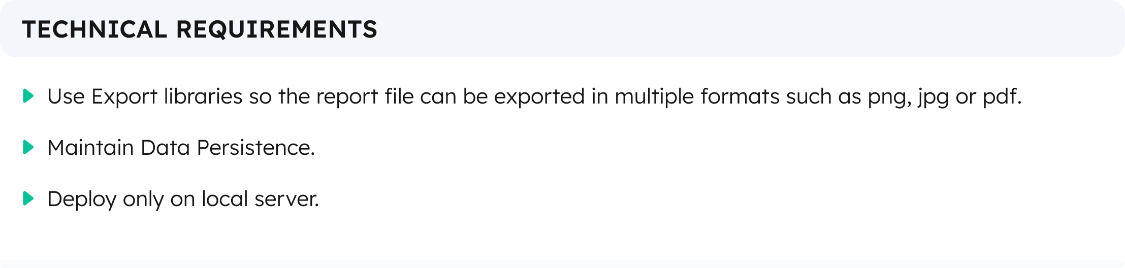 An example for writing the technical requirements for creating features in agile