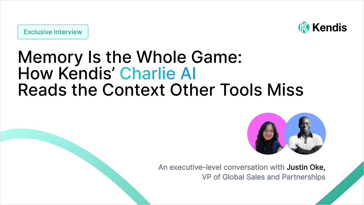 Interview with Justin Oke on how Kendis Charlie AI reads context that other tools miss