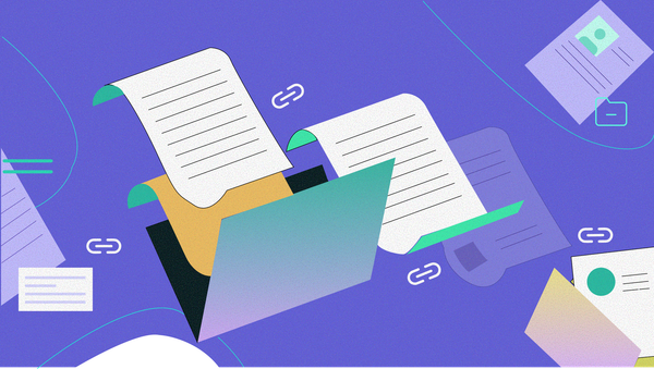 Abstract image showing scattered documents and links for the blog "Kendis Collection Links"