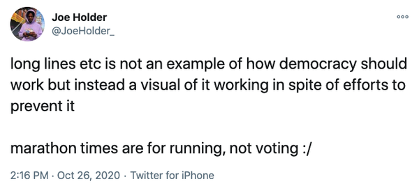 Voting lines should never be as long as a Supreme drop