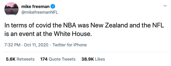 We owe the National Basketball Association an apology