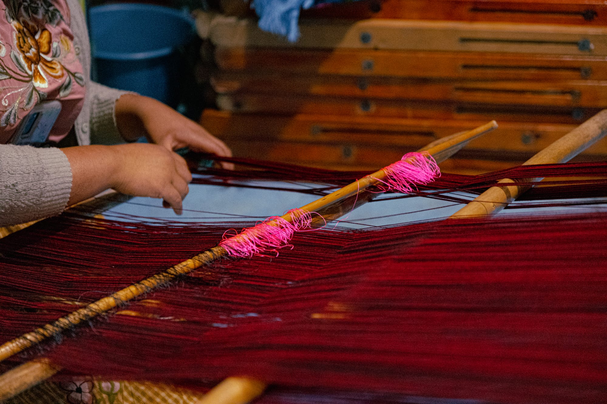A woman weaving in Zinacantán