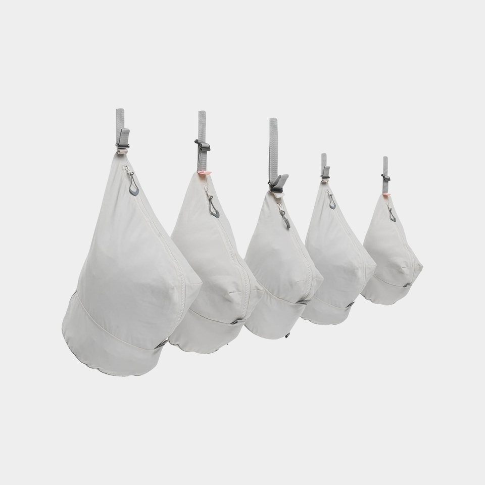 Compression Packing Pods with Water Resistant Fabric